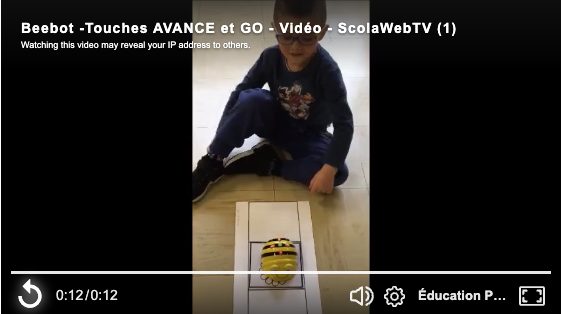 Logo Beebot -Touches AVANCE et GO