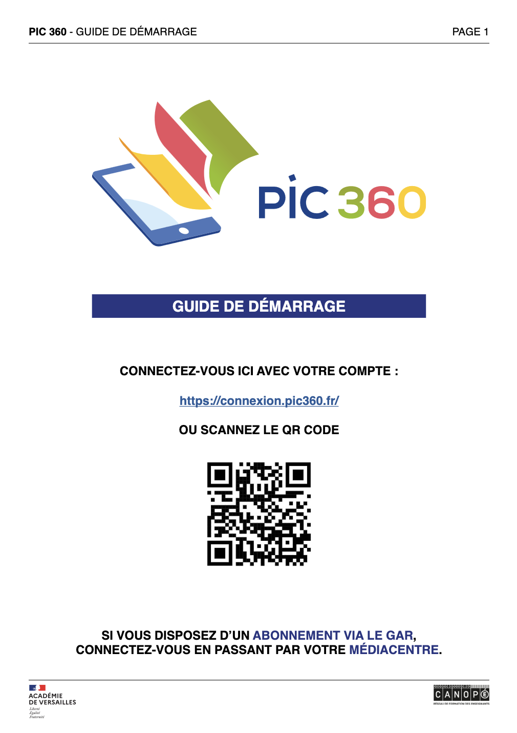 Logo Guide de démarrage PIC 360 (PDF)