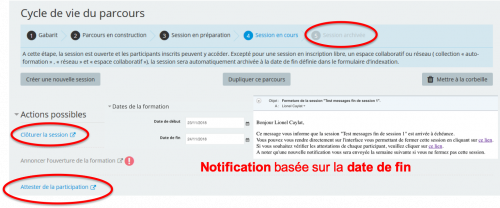 Pour se faire il faut successivement attester de la participation puis archiver dans le bon dossier