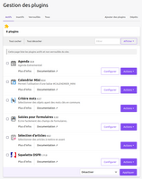 Liste des plugins