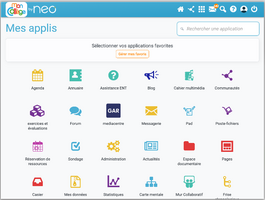 Liste des applications de l'ENT Moncollege Essonne