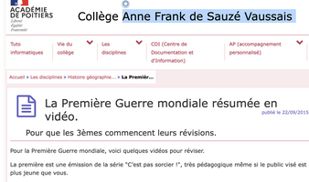 Le site du collège Anne Frank de Sauzé Vaussais