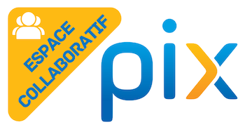 Logo PIX, à cliquer pour se rendre vers l'espace collaboratif Pix sur m@gistère
