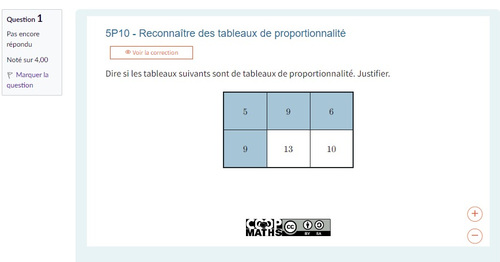 Exercice : reconnaître un tableau de proportionnalité