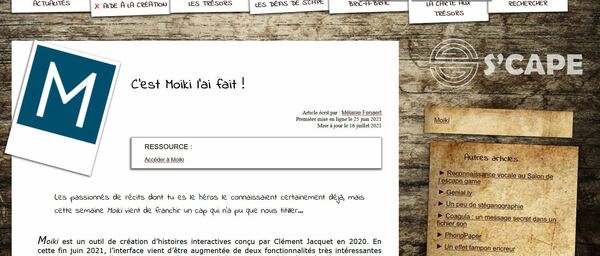 Introduction de l'article "Cest Moiki l'ai fait !".